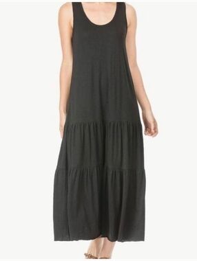 Lilla P women's black maxi dress